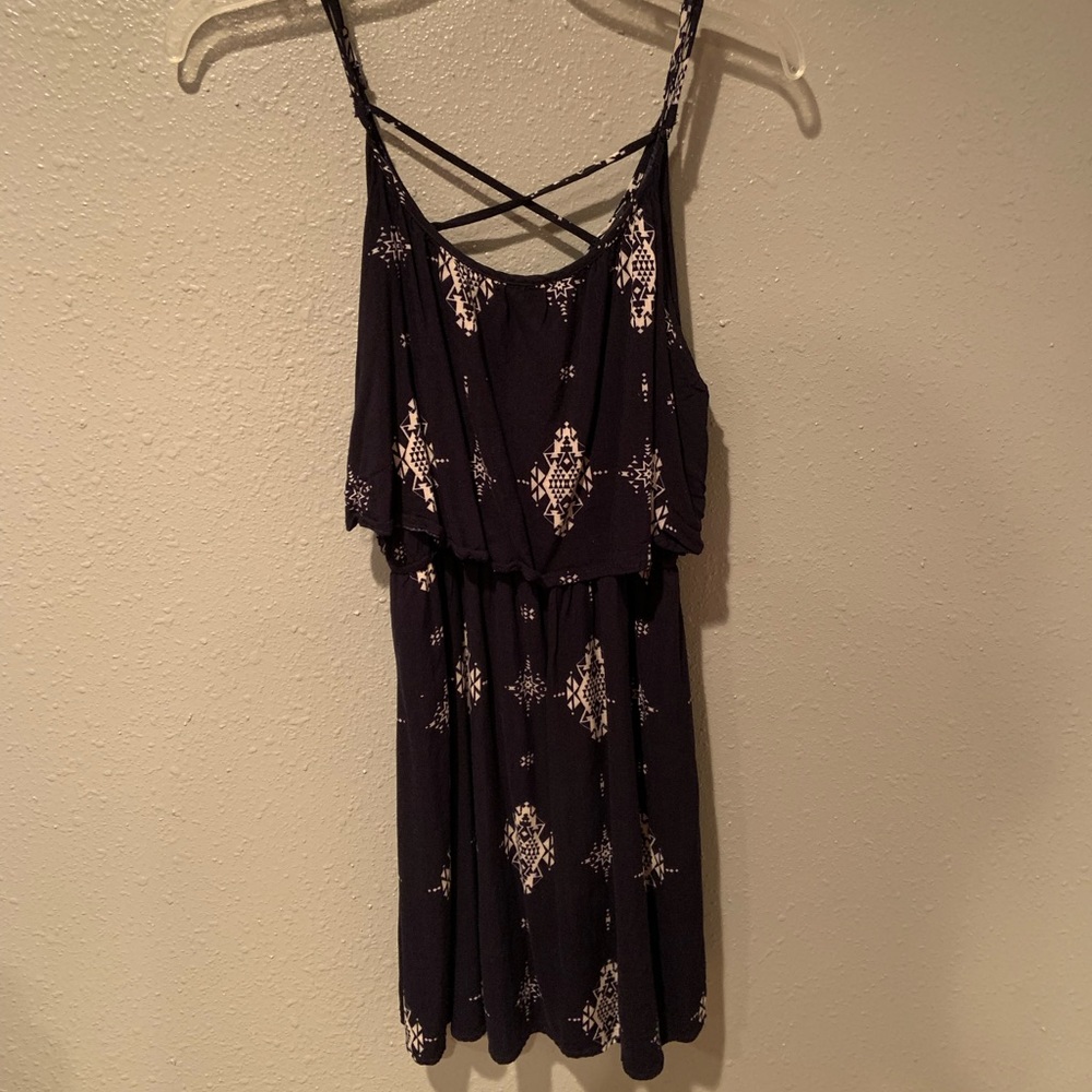 Patterned Blue Dress